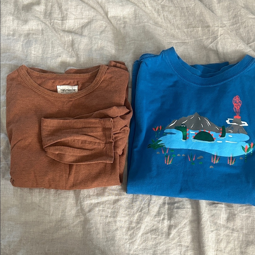 Mini mioche & Hanna Andersson L/S and Short Sleeve Tee. Size 9-10